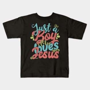 Just A Boy Who Loves Jesus Gift product Kids T-Shirt